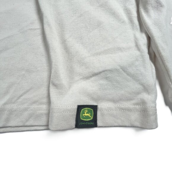 John Deere Cream Long Sleeve Classic Core Men's Tee - Picture 7 of 11
